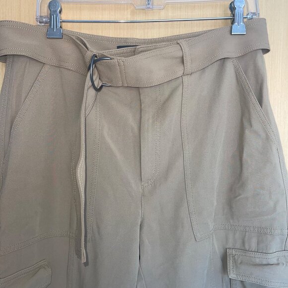 Banana Republic Womens Pants Size 12 Tan Tapered Cargo Belted Stretch Casual - Picture 3 of 8